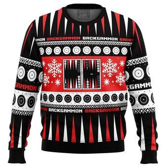 Christmas Backgammon Board Games Ugly Christmas Sweater, Ugly Christmas Sweater For Men Women | Favorety DE