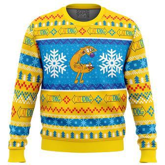 Christmas CatDog Nickelodeon Ugly Christmas Sweater, Ugly Christmas Sweater For Men Women | Favorety UK