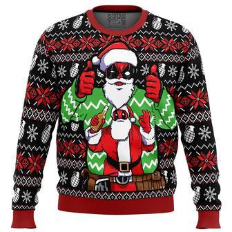 Christmas Deadpool Marvel Ugly Christmas Sweater, Ugly Christmas Sweater For Men Women | Favorety AU