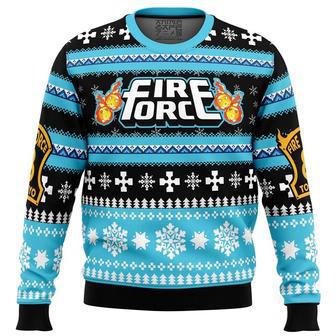 Christmas Flame Fire Force Ugly Christmas Sweater, Ugly Christmas Sweater For Men Women | Favorety