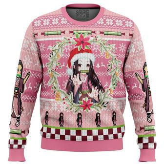 Christmas Nezuko Kamado Demon Slayer Ugly Christmas Sweater, Ugly Christmas Sweater For Men Women | Favorety DE