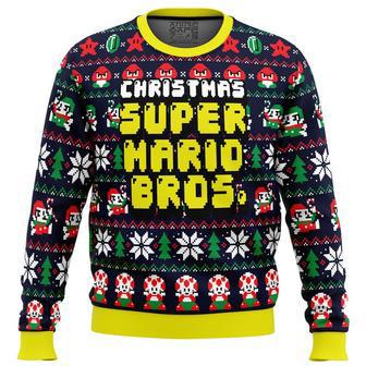 Christmas Super Mario Bros. Ugly Christmas Sweater, Ugly Christmas Sweater For Men Women | Favorety AU