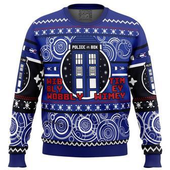 Christmas Through Time And Space Doctor Who Ugly Christmas Sweater, Ugly Christmas Sweater For Men Women | Favorety