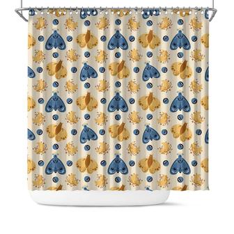 Colorful Boho Pattern Butterfly And Bird Celestial Art Shower Curtain - Seseable