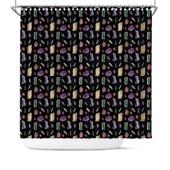 Colorful Crystal Boho Pattern Home Decor Shower Curtain - Seseable