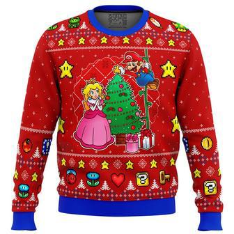 Come and See the Christmas Tree Super Mario Ugly Christmas Sweater, Ugly Christmas Sweater For Men Women | Favorety