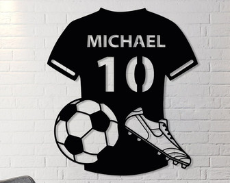 Custom Football Player Metal Sign, Personalized Football Player Name Sign, Football Lovers Gift - Thegiftio