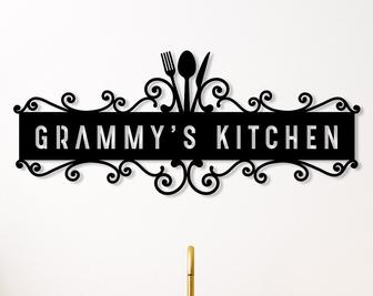 Custom Kitchen Metal Name Sign, Kitchen Wall Decor, Personalized Kitchen Sign, Mom's Kitchen - Thegiftio UK
