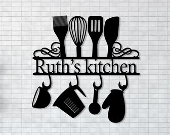 Custom Kitchen Metal Sign, Personalized Sign for Kitchen, Customizable Kitchen Name Sign - Thegiftio UK