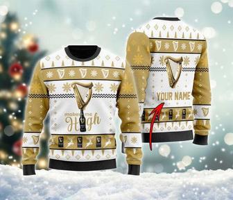 Customized Gui-nness Makes Me High Ugly Christmas Sweater, Gui-nness Beer Sweatshirt | Favorety CA