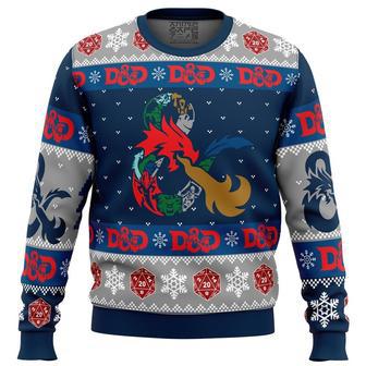 D-20 Dungeons & Dragons Ugly Christmas Sweater, Ugly Christmas Sweater For Men Women | Favorety