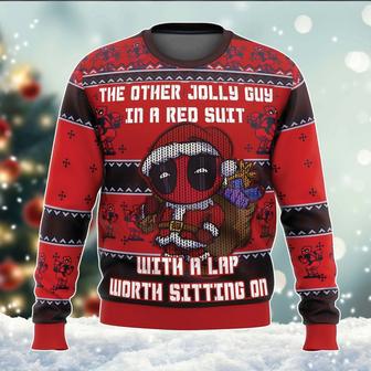 Deadpool Movie Ugly Christmas Sweater, Deadpool Character Sweatshirt, Marvel Movie All Over Print Sweater | Favorety CA