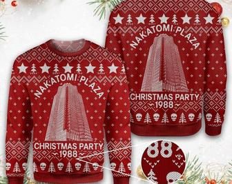 Die Hard Christmas Movie Ugly Sweater, Nakatomi Plaza Christmas Party 1988 Sweatshirt - Thegiftio
