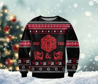 DnD Roll Initiative Ugly Christmas Sweater, Dungeons Dragons Woolen Sweatshirt, Role-playing Game Sweater | Favorety