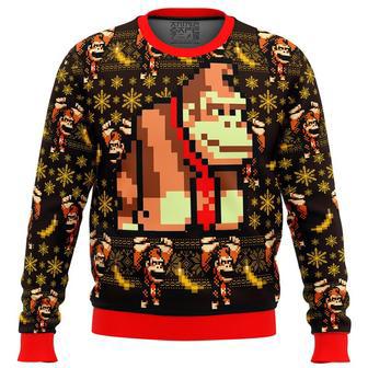 Donkey Kong Sprite Ugly Christmas Sweater, Ugly Christmas Sweater For Men Women, ShopKetharses Shop | Favorety