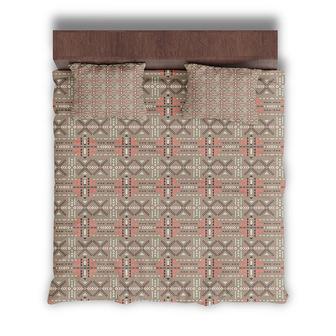 Ethnic Geometric Shape Pattern Boho Home Living Gift 3 Pieces Bedding Set - Seseable