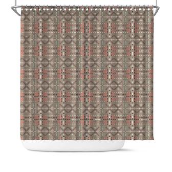 Ethnic Geometric Shape Pattern Boho Home Living Gift Shower Curtain - Seseable