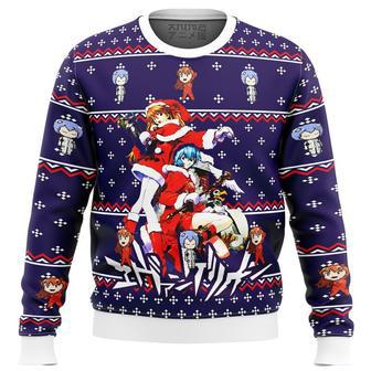 Evangelion Holiday Ugly Christmas Sweater, Ugly Christmas Sweater For Men Women, ShopKetharses Shop | Favorety CA