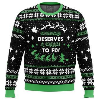 Everyone Deserves to Fly Wicked and Christmas Ugly Christmas Sweater, Ugly Christmas Sweater For Men Women | Favorety CA