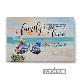 Family Sign A Little Bit Of Crazy A Little Bit Of Loud Canvas Gifts For Family | Seseable CA