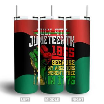 Freedom Day Juneteenth Because My Ancestor Werent Free 1776 Skinny Tumbler | Seseable CA