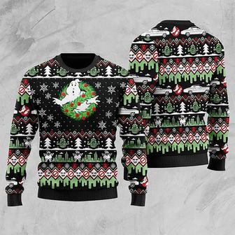 Ghostbusters Christmas Ugly Sweater, Ghostbusters Characters Ugly Christmas Sweatshirt - Thegiftio UK