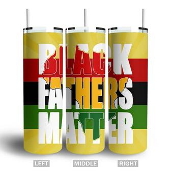 Gift For Dad Black Fathers Matter Juneteenth Day Skinny Tumbler | Seseable CA