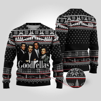 Goodfellas Ugly Christmas Sweater, Goodfellas Ugly Christmas Sweatshirt, Goodfellas 90s Movie All Over Print - Thegiftio UK