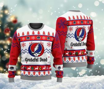 Grateful Dead 2023 Ugly Christmas Sweater, Symbol Rock Band Sweatshirt, Grateful Dead Merch | Favorety UK