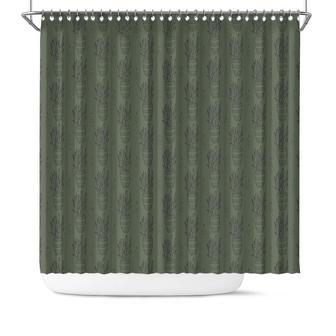 Green Cactus Pattern Cacti Plant Boho Shower Curtain - Seseable