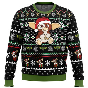 Gremlins Christmas Ugly Sweater, Gremlins Gizmo Gremlins Ugly Christmas Sweatshirt - Thegiftio UK