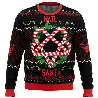 Hail Santa Ugly Christmas Sweater, Ugly Christmas Sweater For Men Women, ShopKetharses Shop | Favorety UK