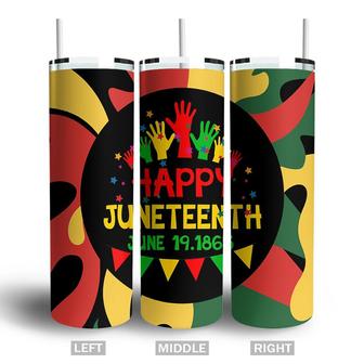 Happy Juneteenth 1865 Black Freedom Day Gift Skinny Tumbler | Seseable CA