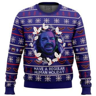 Have A Regular Human Holiday Ugly Christmas Sweater, Ugly Christmas Sweater For Men Women | Favorety