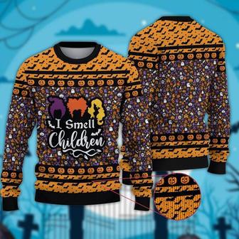 Hocus Pocus I Smell Children Christmas Ugly Sweater, Sanderson Sisters Christmas Sweatshirt | Favorety