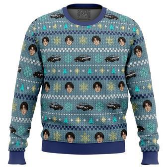 Initial D Takumi Fujiwara Ugly Christmas Sweater, Ugly Christmas Sweater For Men Women | Favorety