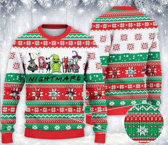 Jack Skellington Lock Shock and Barrel Christmas Ugly Sweater, The Nightmare Before Christmas Sweatshirt - Thegiftio UK