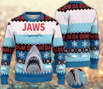 Jaws Movie Christmas Ugly Sweater, Jaws Movie Christmas Sweatshirt, Xmas Sweater, Christmas Sweater - Thegiftio UK