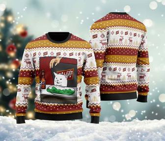 Joseph Schlitz Cat Meme Ugly Christmas Sweater, Joseph Schlitz Sweatshirt, Cat All Over Print Sweater | Favorety