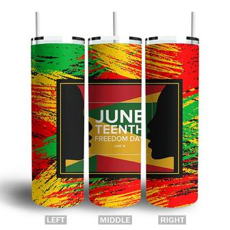 Juneteenth Freedom Day June 19 1985 Independence Skinny Tumbler - Seseable