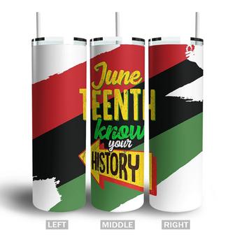 Juneteenth Know Your History Black History Month Skinny Tumbler - Seseable