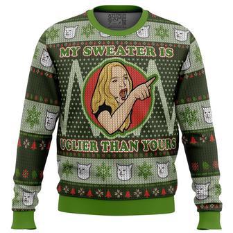 Karen Yelling at Grumpy Cat Meme Ugly Christmas Sweater, Ugly Christmas Sweater For Men Women | Favorety UK