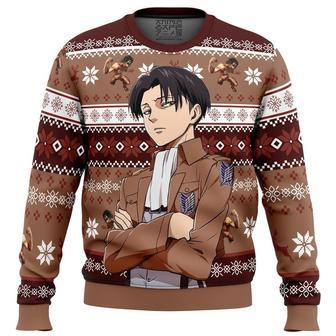 Levi Ackerman Attack on Titan Ugly Christmas Sweater, Ugly Christmas Sweater For Men Women | Favorety