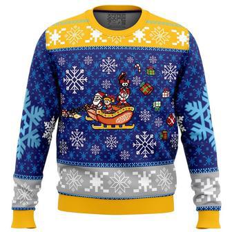 Mega Merry Christmas Mega Man Ugly Christmas Sweater, Ugly Christmas Sweater For Men Women | Favorety