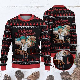 Merry Christmas Shitters Full Ugly Sweater, National Lampoons Christmas Vacation Ugly Sweatshirt | Favorety UK