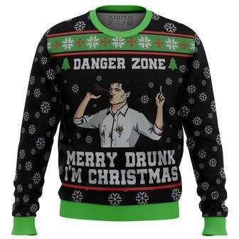 Merry Drunk I'm Christmas Sterling Archer Black Ugly Christmas Sweater, Ugly Christmas Sweater For Men Women | Favorety AU