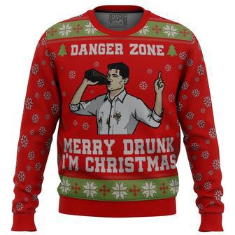 Merry Drunk I'm Christmas Sterling Archer Ugly Christmas Sweater, Ugly Christmas Sweater For Men Women | Favorety CA