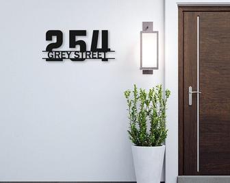 Metal Custom Door Numbers, Custom Metal Home Address Sign, Personalized Address Sign - Thegiftio UK