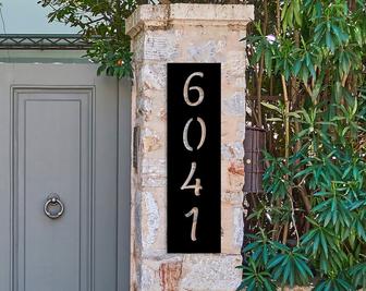 Metal Custom House Number Sign, Address Number Sign, Modern Address Sign, Address Plaque - Thegiftio UK