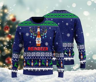 Mil-ler Lite Beer Ugly Christmas Sweater, Mil-ler Lite All Over Print Sweatshirt, Beer Logo Ugly Sweater | Favorety CA